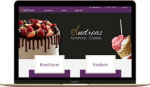 Internetseite Konditorei Andreas in Seis am Schlern