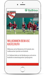 Webseite für Sportclub Kastelruth
