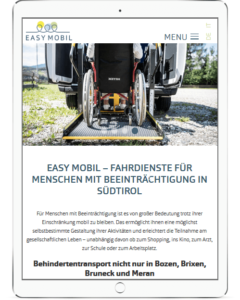 Webseite Transportunternehmen EasyMobil
