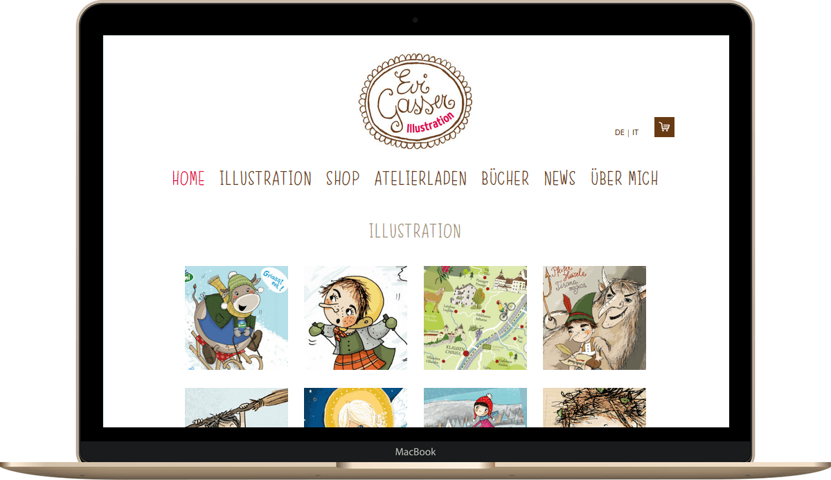 Webseite mit Online Shop von Webdesign Profanter
