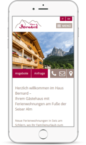 Homepage für Zimmervermieter - Haus Bernard in Seis