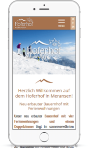 Webseite für Ferienwohnungen in Meransen Südtirol