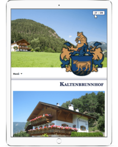 Webseite Kaltenbrunnhof und Trocker Speck