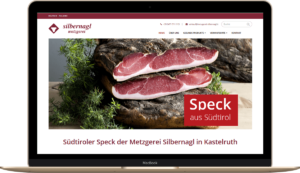 Internetseite für Metzgerei Silbernagl Kastelruth