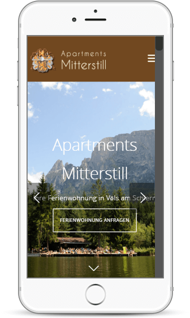 Webseite für Apartment Mitterstill