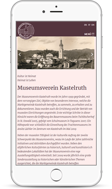 Webseite für Museumsverein