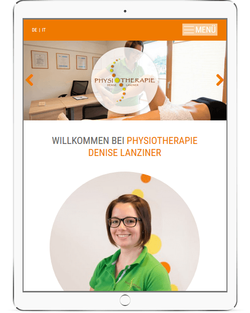 Webseite für Physiotherapeutin Denise Lanziner - Kastelruth