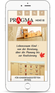 Internetseite für Pragama Natur in Brixen