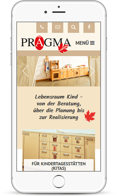 Internetseite für Pragama Natur in Brixen