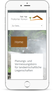 Webseite für Planungsbüro Profanter Roman