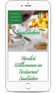 Onepage-Webseite für Restaurnat Saalstuben in Kastelruth