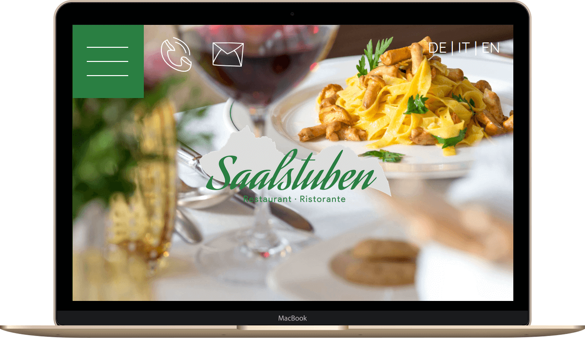 Webseite für Restaurants in Südtirol - Restaurant Saalstuben