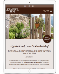 Webseite für Urlaub auf dem Bauernhof