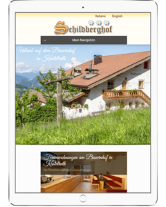Webseite für Urlaub auf dem Bauernhof Schildberghof