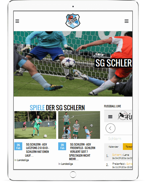 Webseite für Vereine SG Schlern