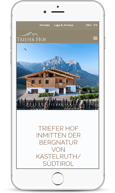 Webseite für den Trieferhof - Bauernhof in Kastelruth